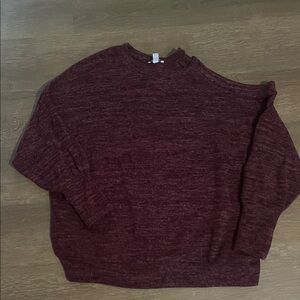 Women's Off-the-Shoulder Sweater - Burgundy